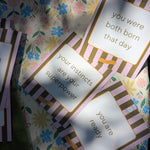 Affirmations for new mums in beautiful dappled sunshine