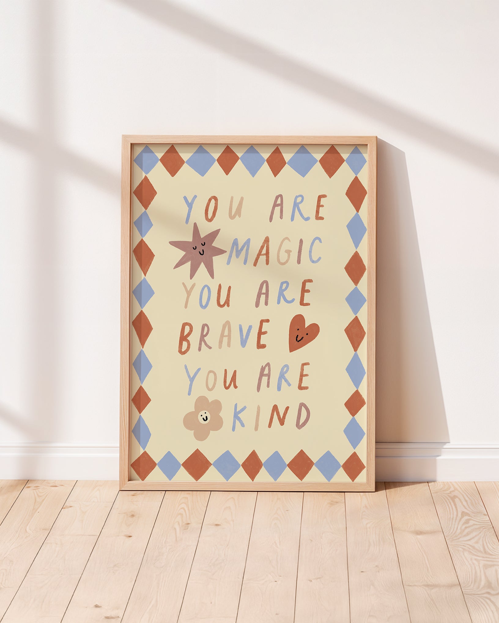 You are Magic inspirational kids poster with affirmation for bedrooms, home-ed classrooms or playrooms