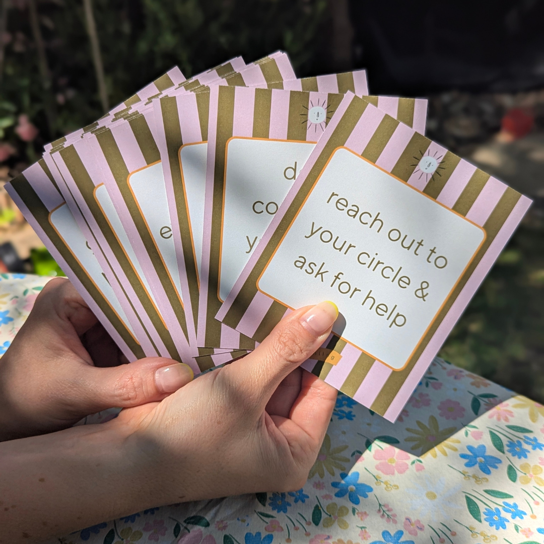 set of 12 affirmations for mums in the fourth trimester. Written by Mums.