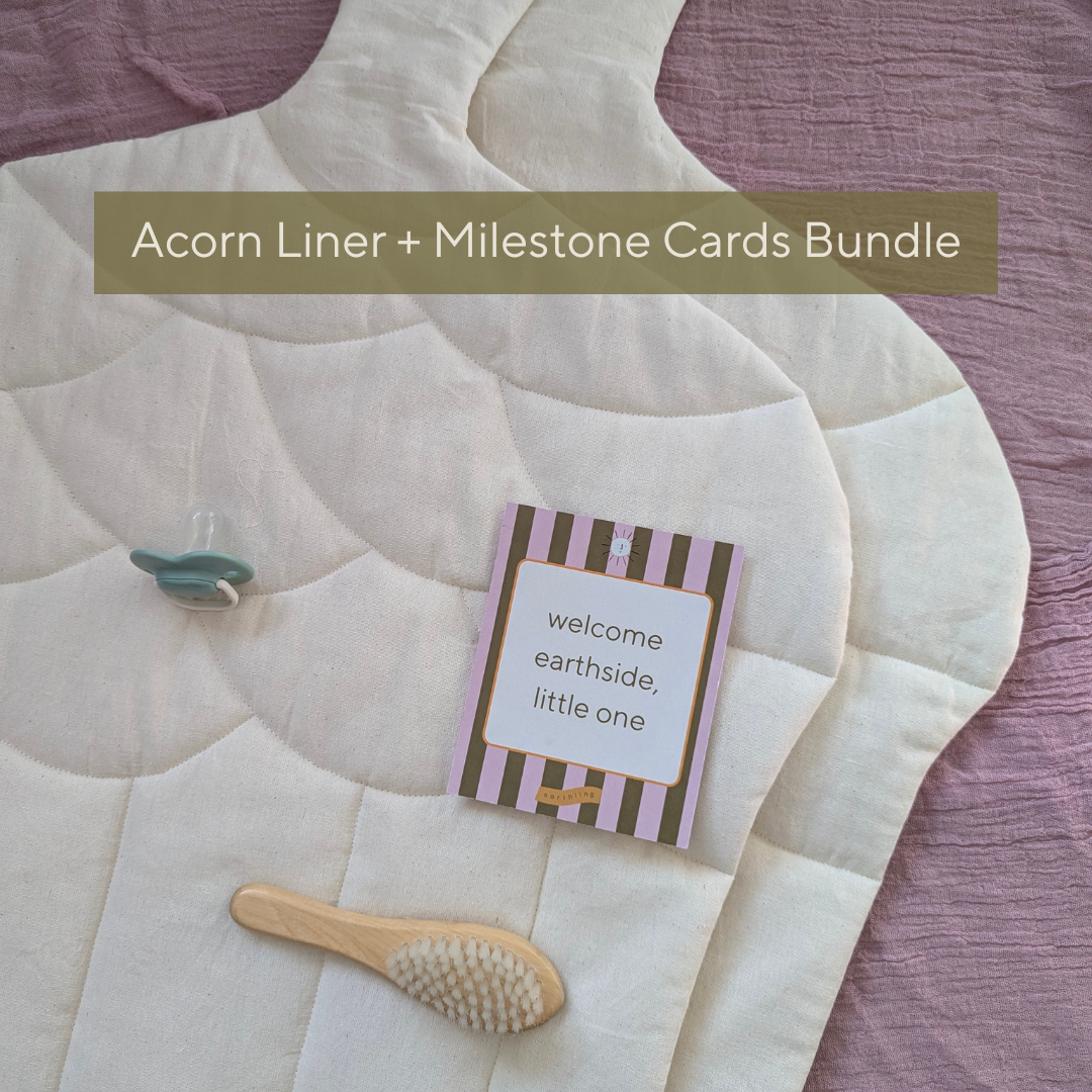 Baby milestone bundle with cards, affirmations and baby mat